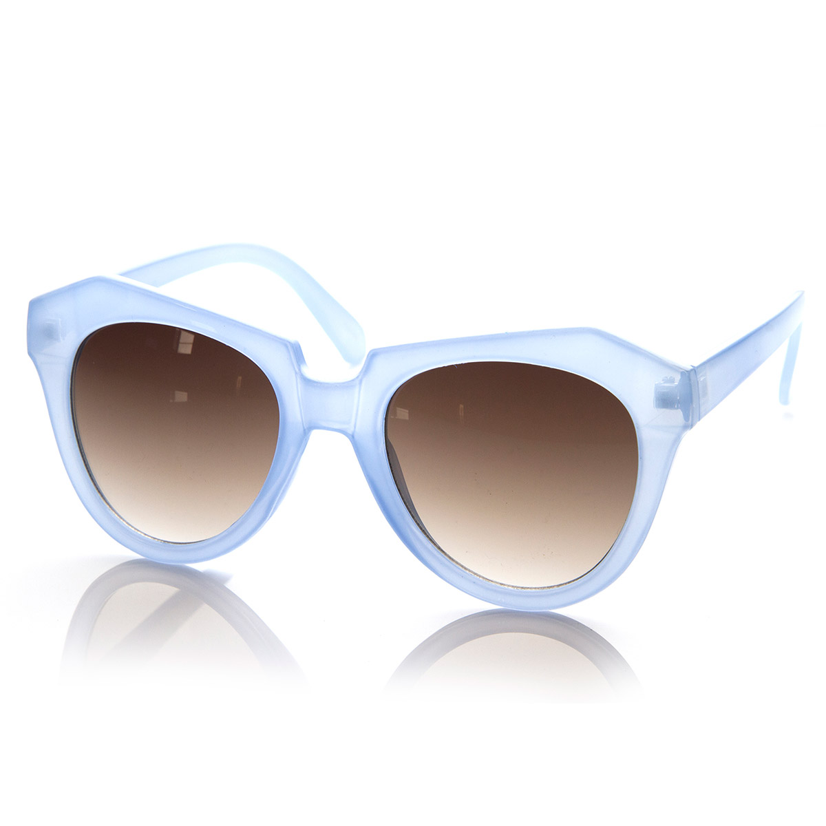 Womens Oversized Bold Thick Frame Geometric Cat Eye Sunglasses