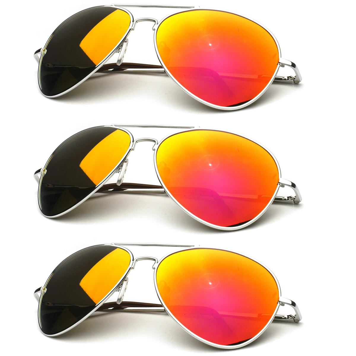 Premium Full Mirrored Aviator Sunglasses W Flash Mirror Lens Ebay 