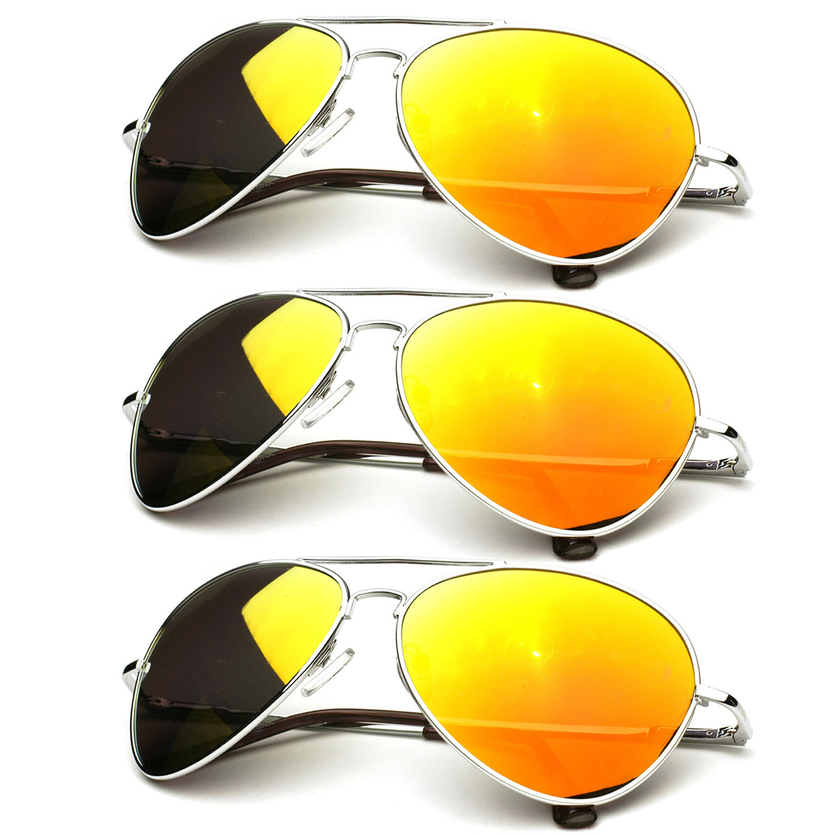 Premium Full Mirrored Aviator Sunglasses W Flash Mirror Lens Ebay 