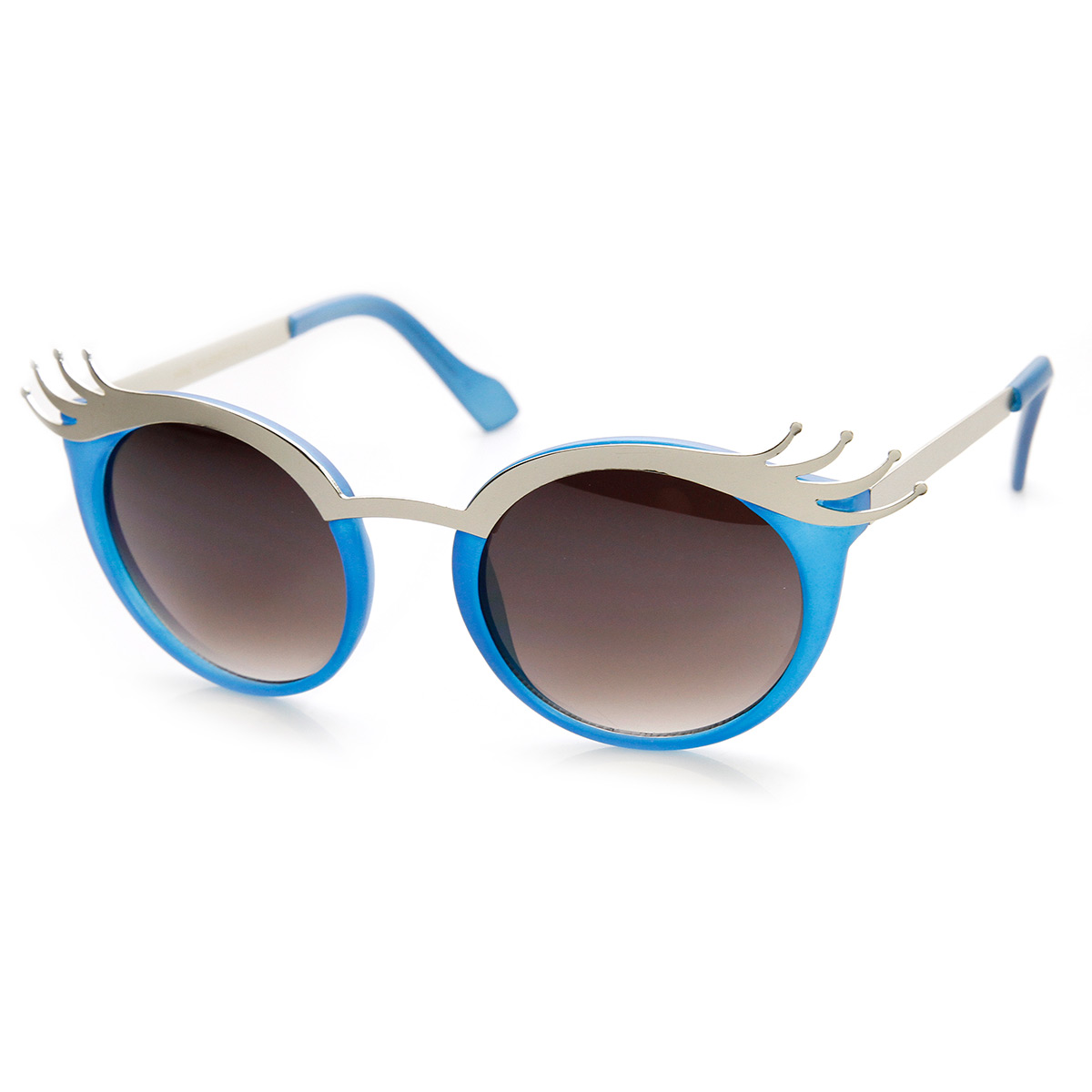 Womens Fashion Cute Eyelash Retro Round Sunglasses Ebay