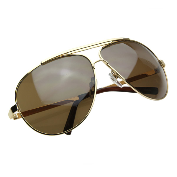 Full Frame Big x Large Oversized Metal Aviator Sunglasses