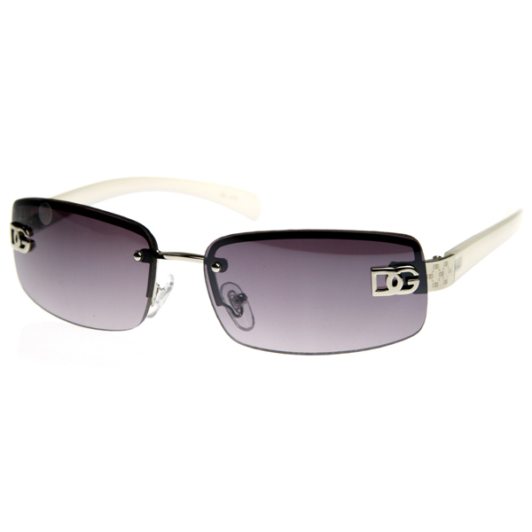 DG Eyewear Womens Fashion Color Rimless Lightweight DG Sunglasses 