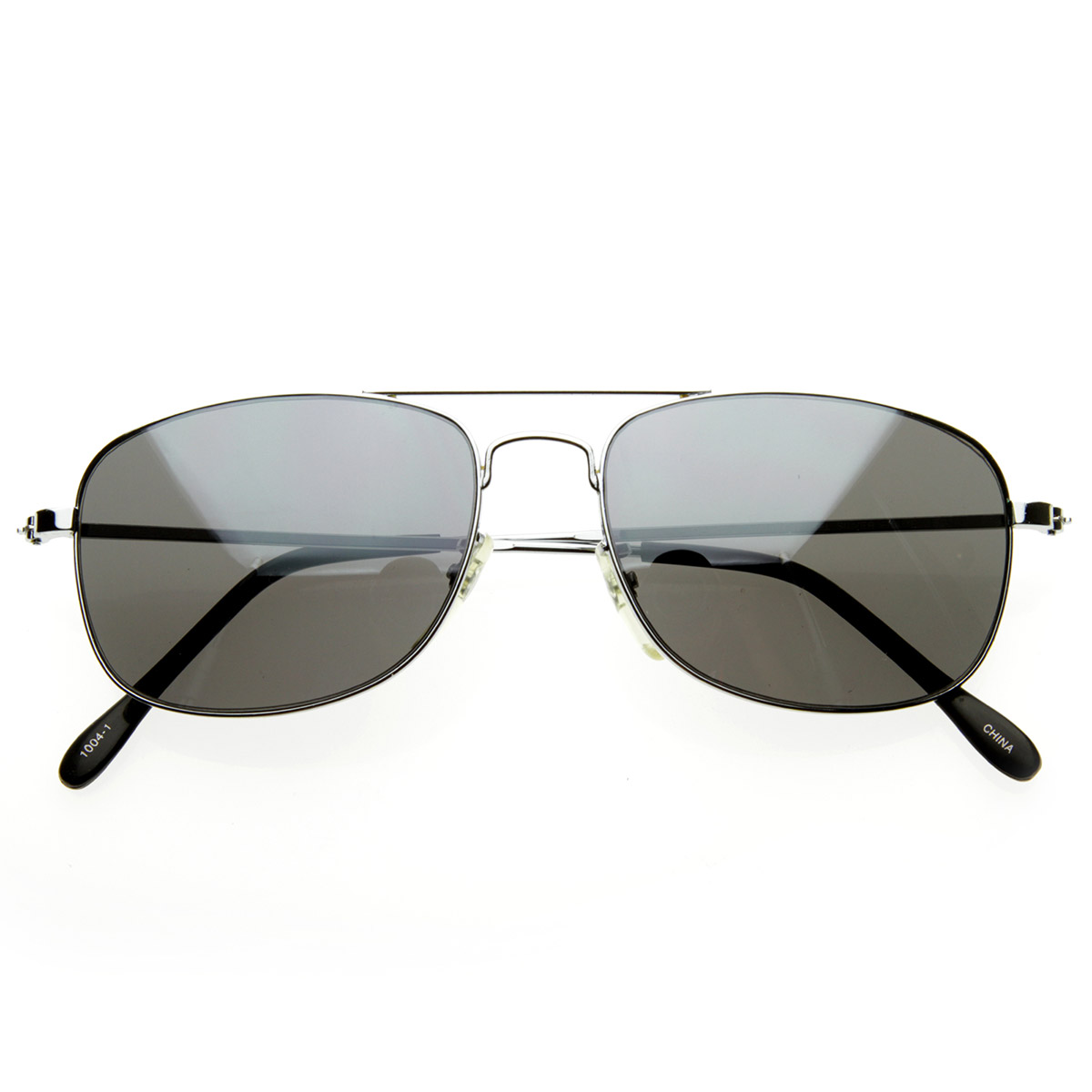 AVIATORS Classic Square Wire Metal Aviator Sunglasses w/ Mirrored Lens
