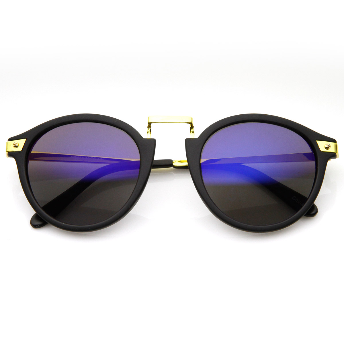 Vintage Inspired Round Horned Rim P-3 Frame Retro Sunglasses