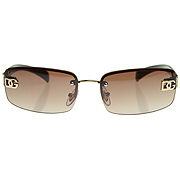   8119 fashionable rimless square sunglasses that feature metal dg logo