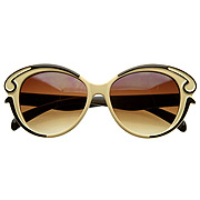   Butterfly Frame Baroque Style Oversized Fashion Sunglasses  